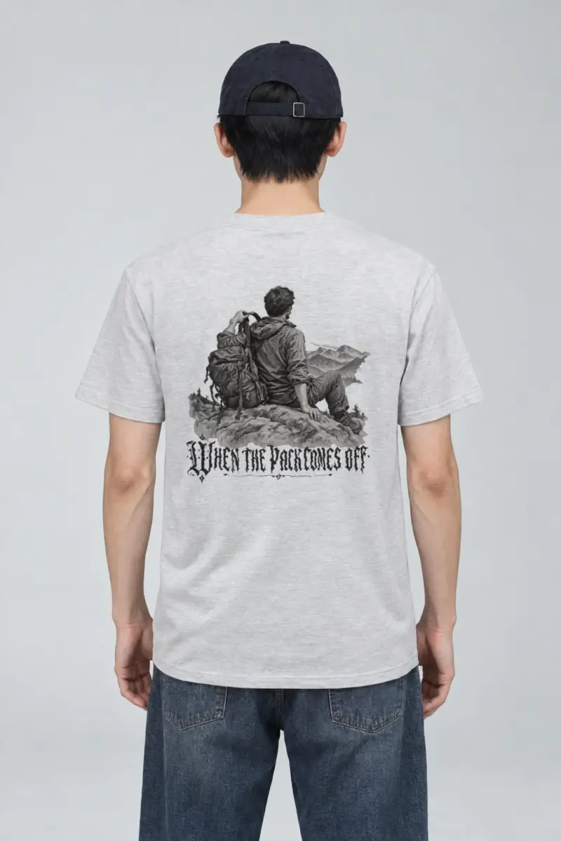 “When the Pack Comes Off” Heavyweight Unisex Crewneck T-shirt