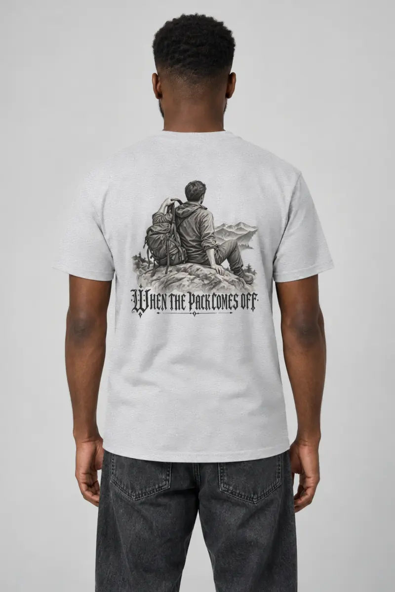 "When the Pack Comes Off" Heavyweight Unisex Crewneck T-shirt