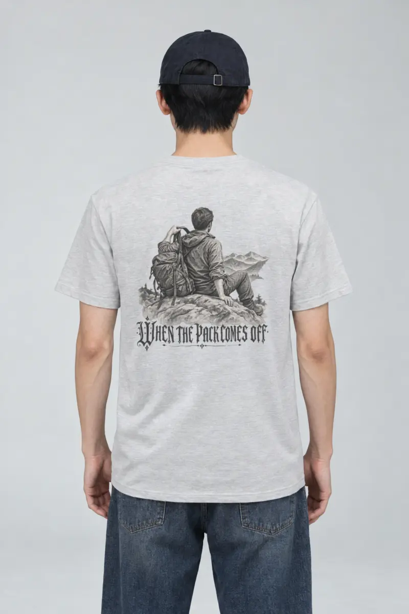 "When the Pack Comes Off" Heavyweight Unisex Crewneck T-shirt