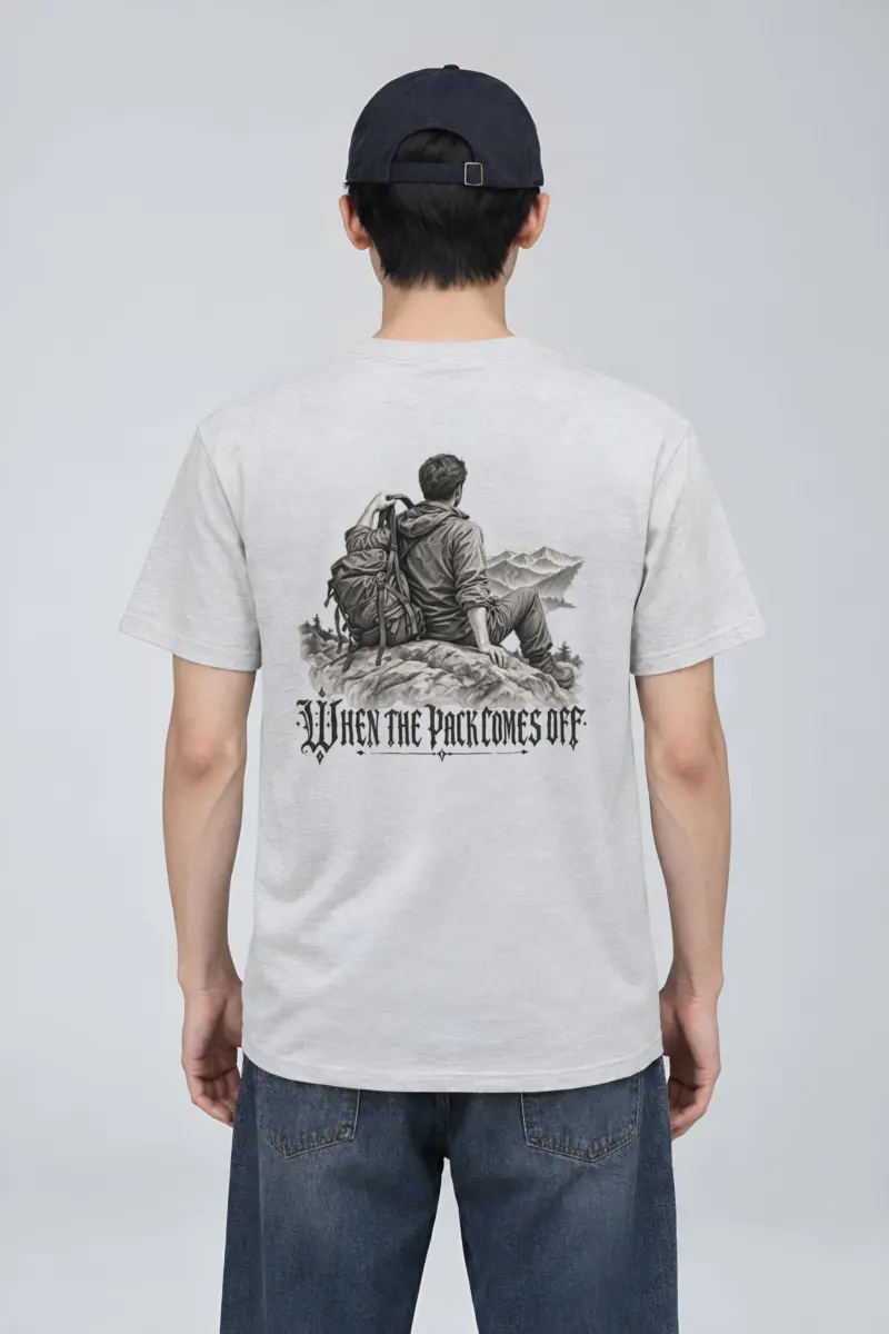 "When the Pack Comes Off" Heavyweight Unisex Crewneck T-shirt