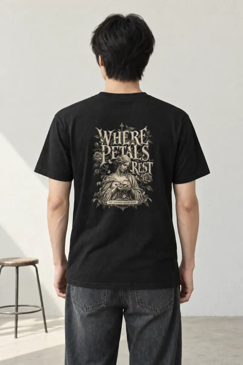 "Where Petals Rest" Heavyweight Unisex Crewneck T-shirt