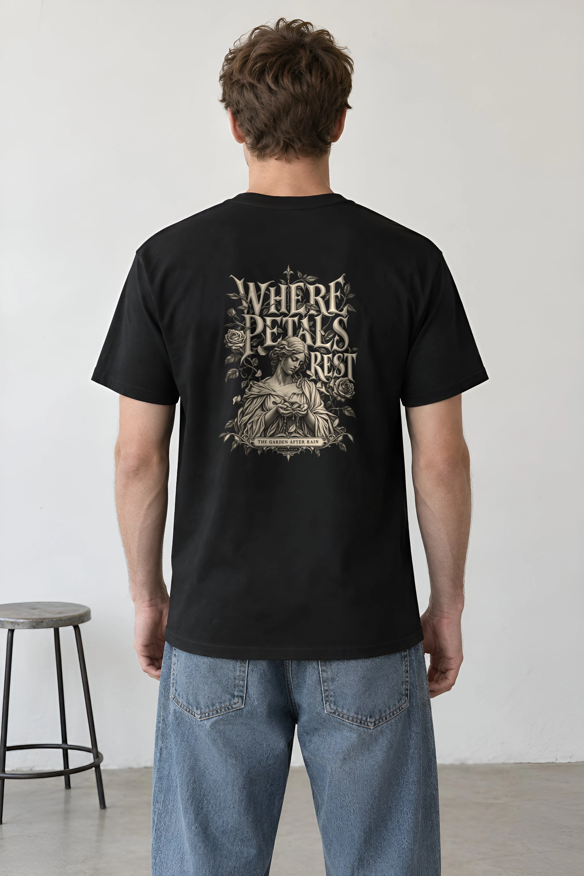"Where Petals Rest" Heavyweight Unisex Crewneck T-shirt