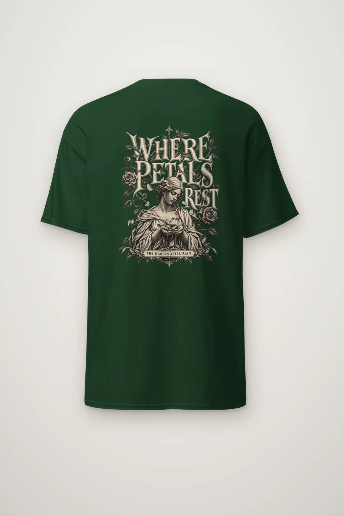 "Where Petals Rest" Heavyweight Unisex Crewneck T-shirt