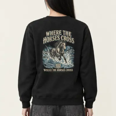 "Where the Horses Cross" Heavy Blend Unisex Crewneck Sweatshirt
