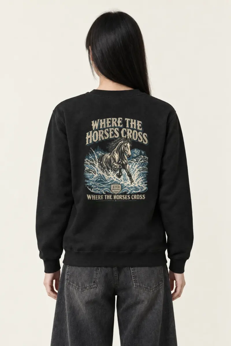 “Where the Horses Cross” Heavy Blend Unisex Crewneck Sweatshirt