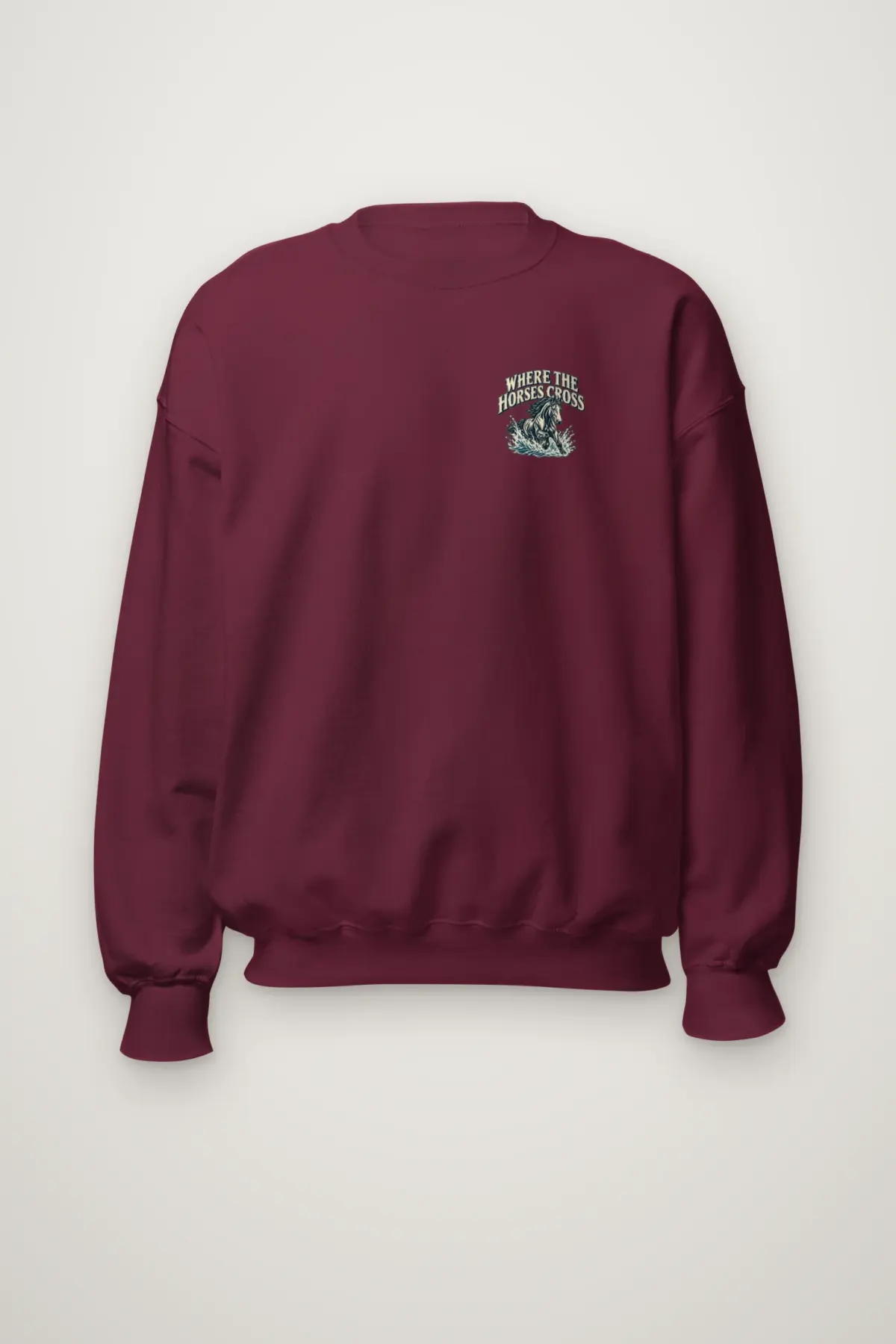 "Where the Horses Cross" Heavy Blend Unisex Crewneck Sweatshirt