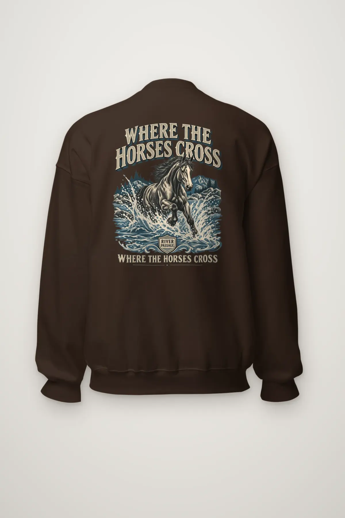 "Where the Horses Cross" Heavy Blend Unisex Crewneck Sweatshirt