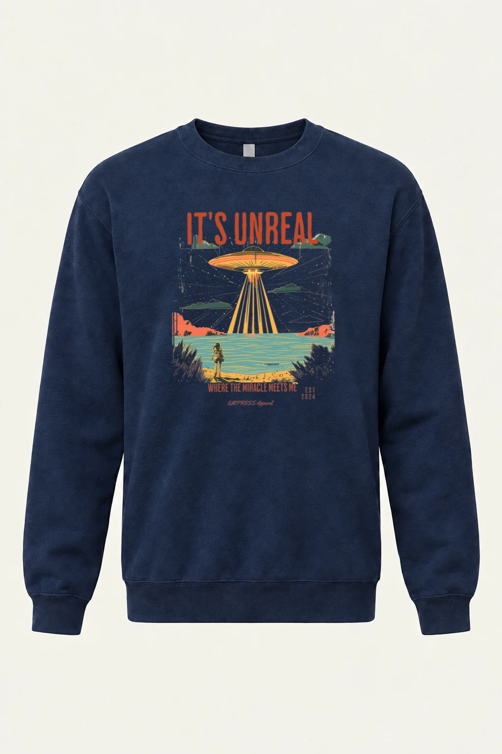 "Where The Miracle Meets Me" Unisex Sponge Fleece Crewneck Sweatshirt | Bella + Canvas 3901