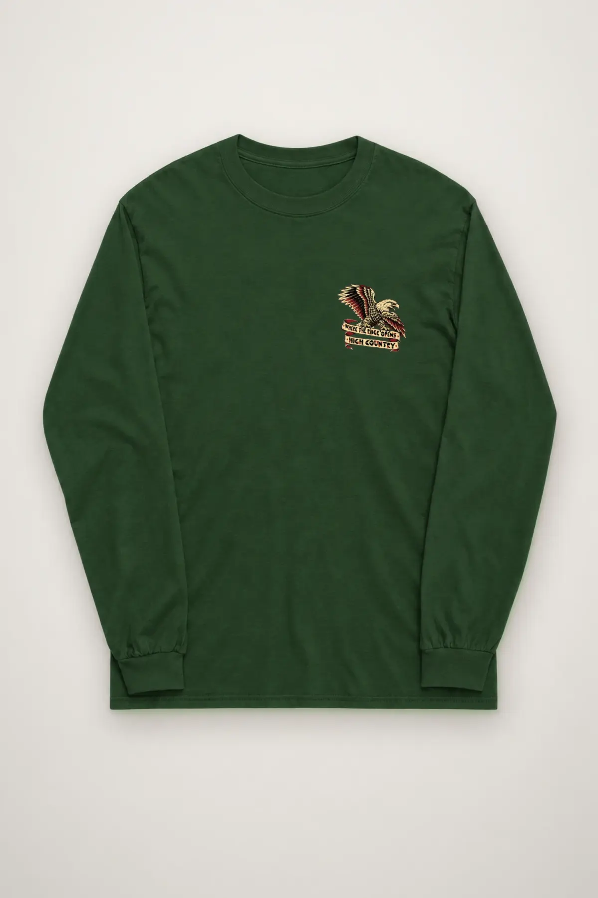 "WHERE THE RIDGE OPENS HIGH COUNTRY" Unisex Longsleeve T-shirt
