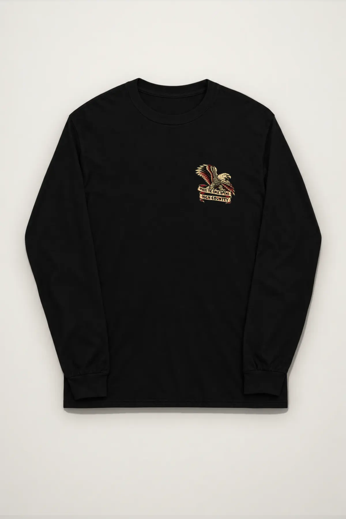 "WHERE THE RIDGE OPENS HIGH COUNTRY" Unisex Longsleeve T-shirt