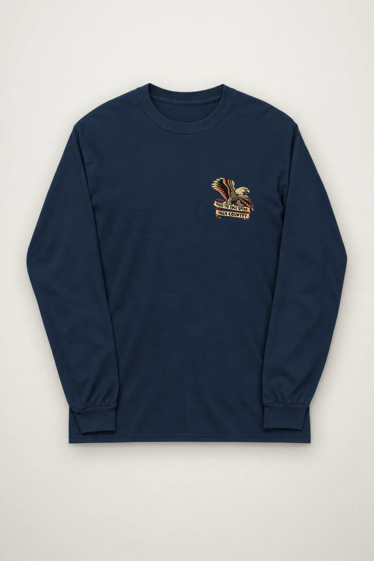 "WHERE THE RIDGE OPENS HIGH COUNTRY" Unisex Longsleeve T-shirt