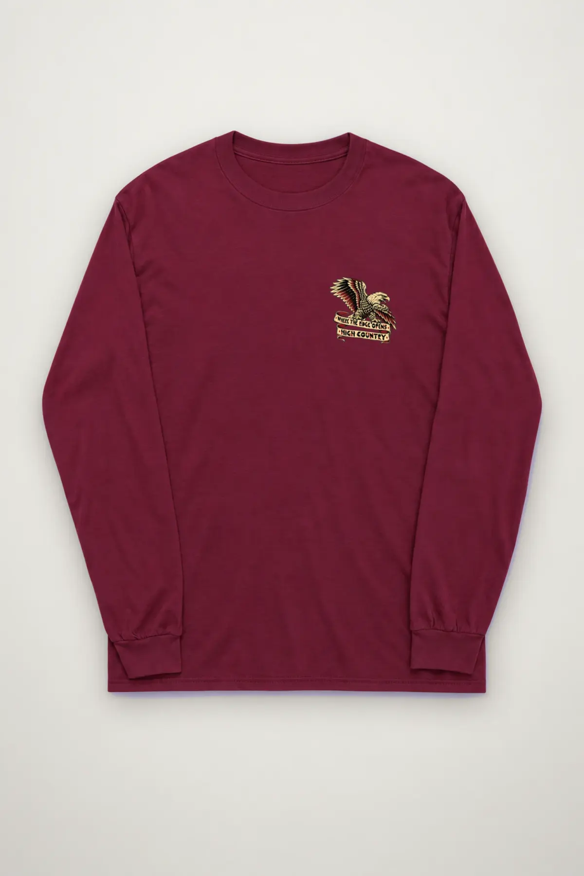 "WHERE THE RIDGE OPENS HIGH COUNTRY" Unisex Longsleeve T-shirt