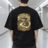 "WHERE THE RIVER TURNS" Men's Oversized Heavyweight Crewneck T-Shirt