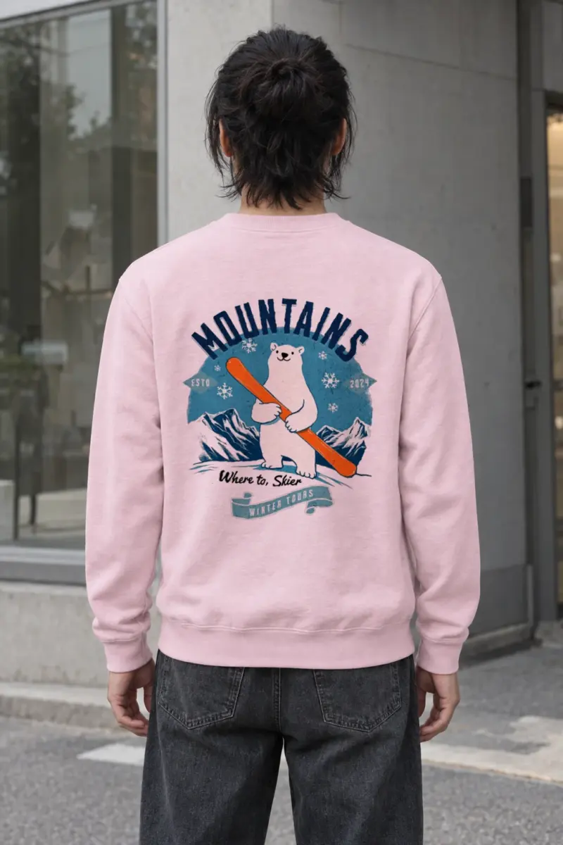 "Where To, Skier" Heavy Blend Unisex Crewneck Sweatshirt