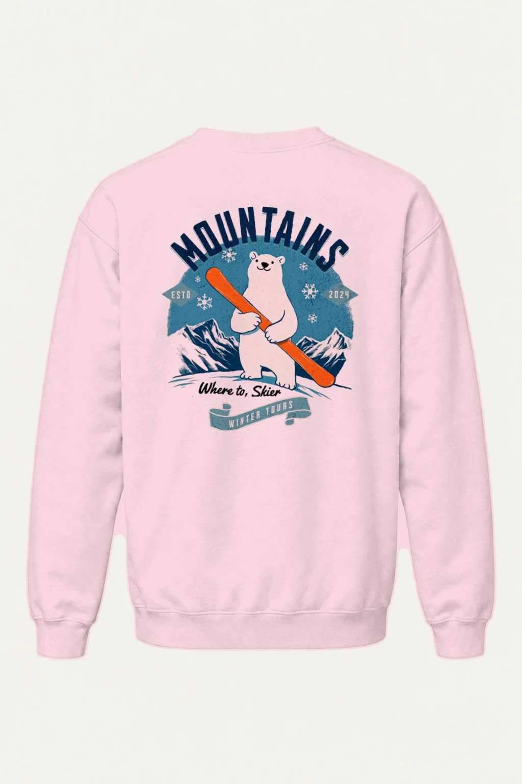 "Where To, Skier" Heavy Blend Unisex Crewneck Sweatshirt | Gildan 18000