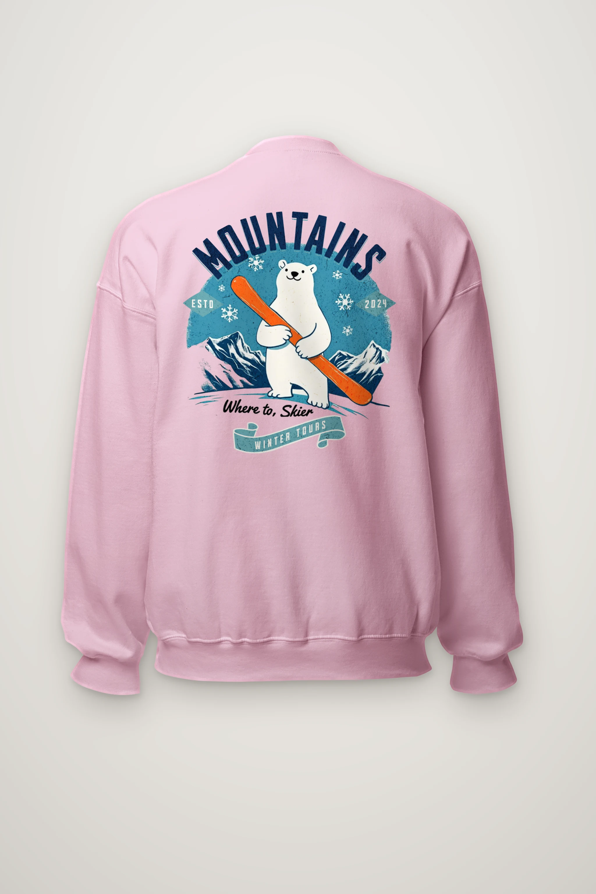 "Where To, Skier" Heavy Blend Unisex Crewneck Sweatshirt