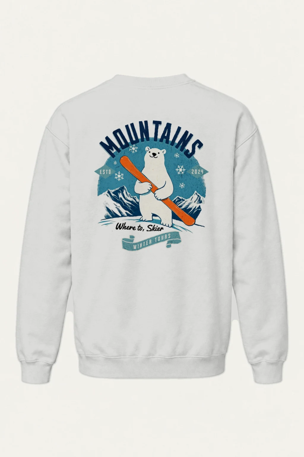 "Where To, Skier" Heavy Blend Unisex Crewneck Sweatshirt | Gildan 18000