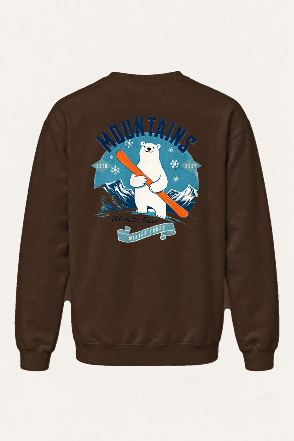 "Where To, Skier" Heavy Blend Unisex Crewneck Sweatshirt | Gildan 18000