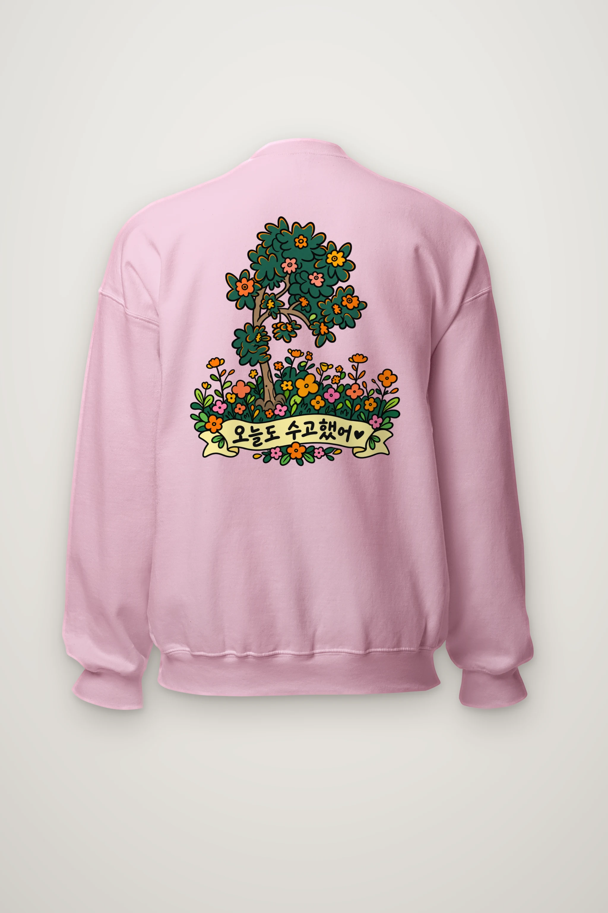 "Whimsical Flowering Tree" Heavy Blend Unisex Crewneck Sweatshirt