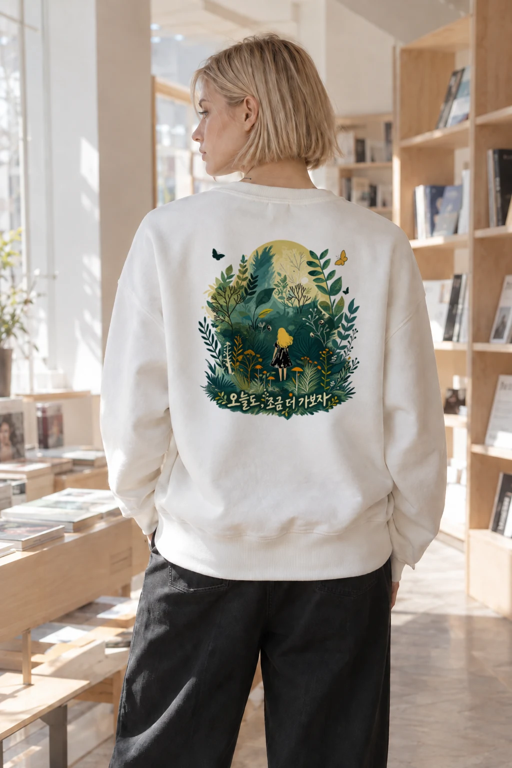 "Whimsical Forest Walk" Heavy Blend Unisex Crewneck Sweatshirt | Gildan 18000