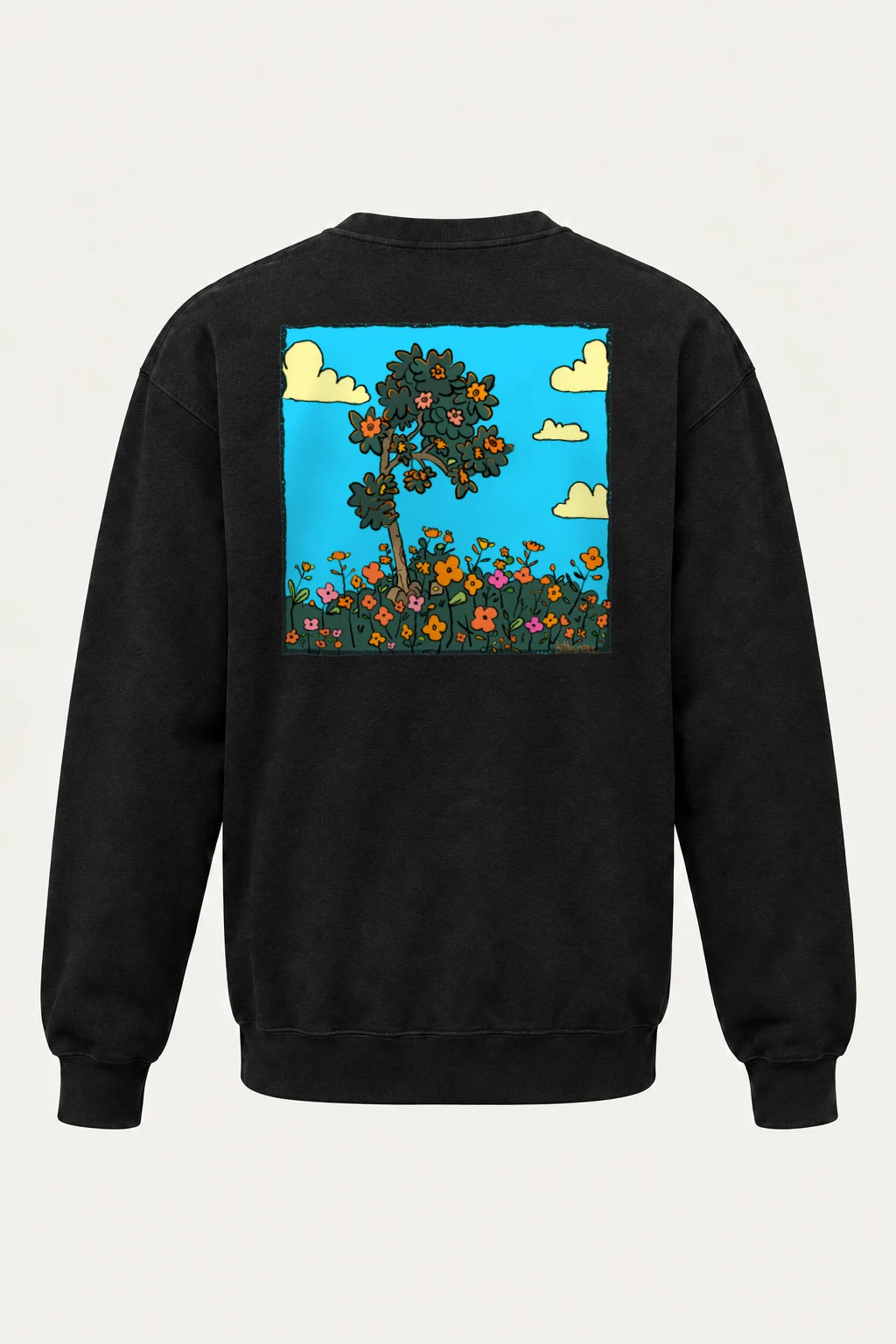 "Whimsical Wildflower Tree" Heavy Blend Unisex Crewneck Sweatshirt | Gildan 18000