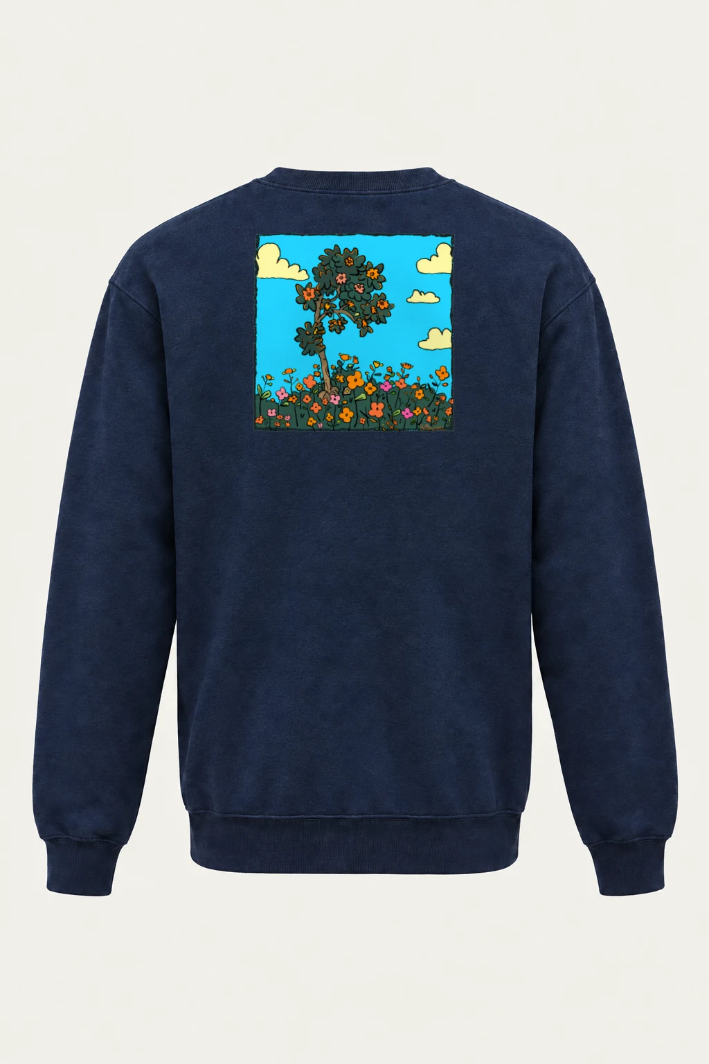 "Whimsical Wildflower Tree" Heavy Blend Unisex Crewneck Sweatshirt | Gildan 18000