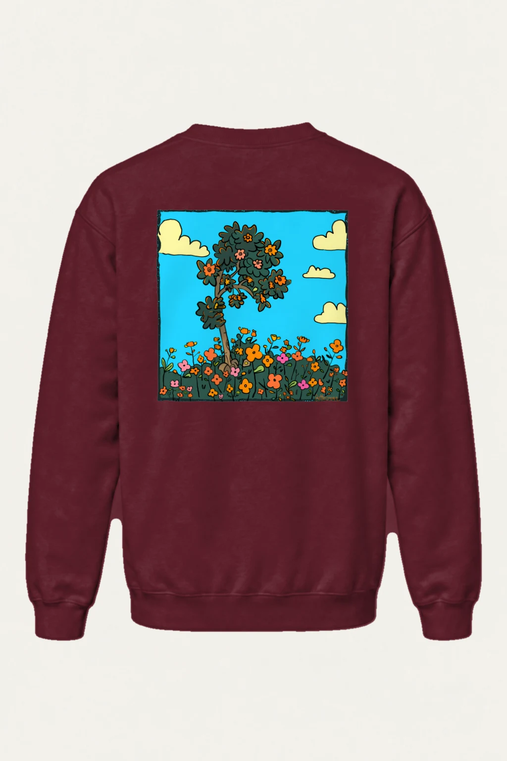 "Whimsical Wildflower Tree" Heavy Blend Unisex Crewneck Sweatshirt | Gildan 18000