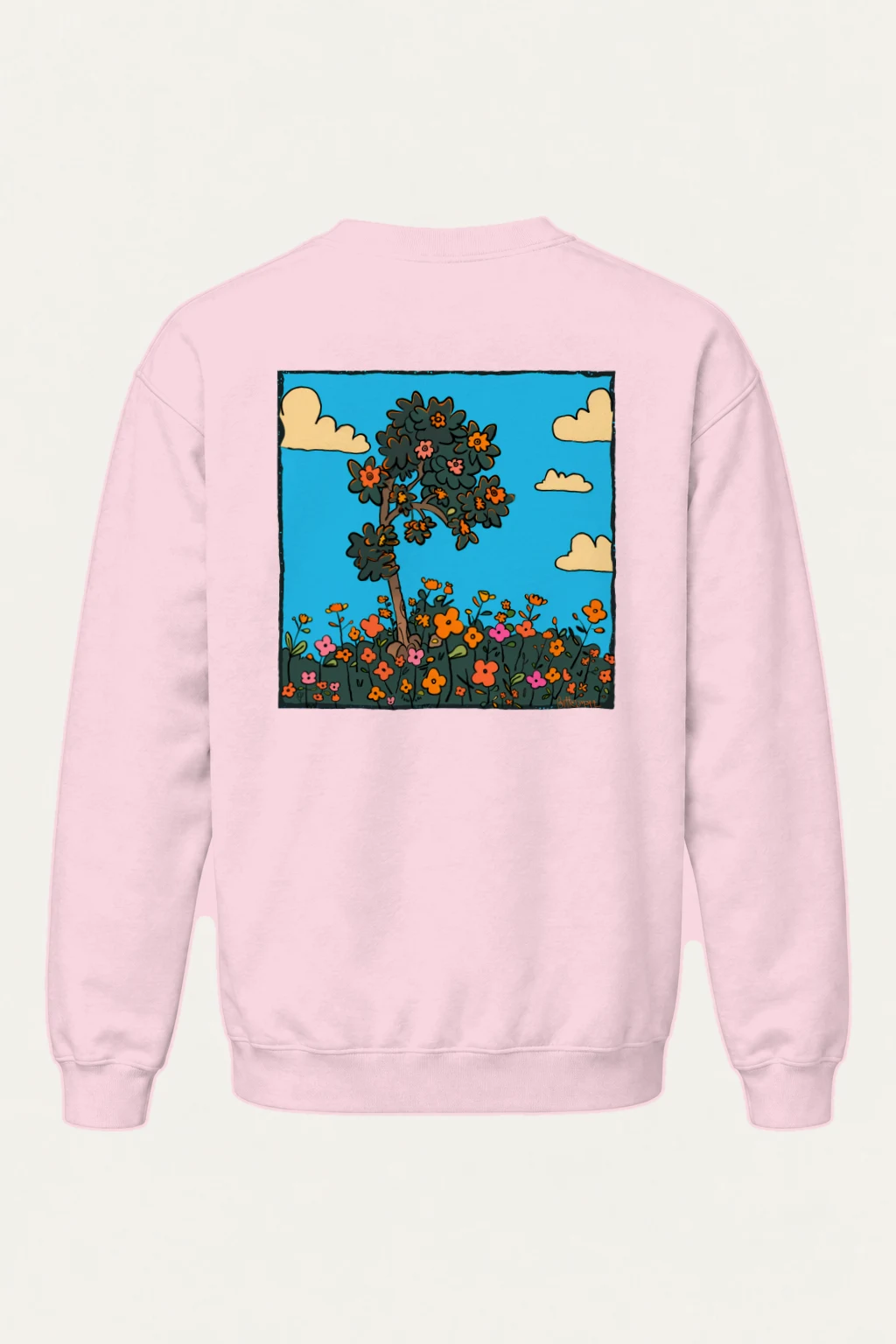 "Whimsical Wildflower Tree" Heavy Blend Unisex Crewneck Sweatshirt | Gildan 18000