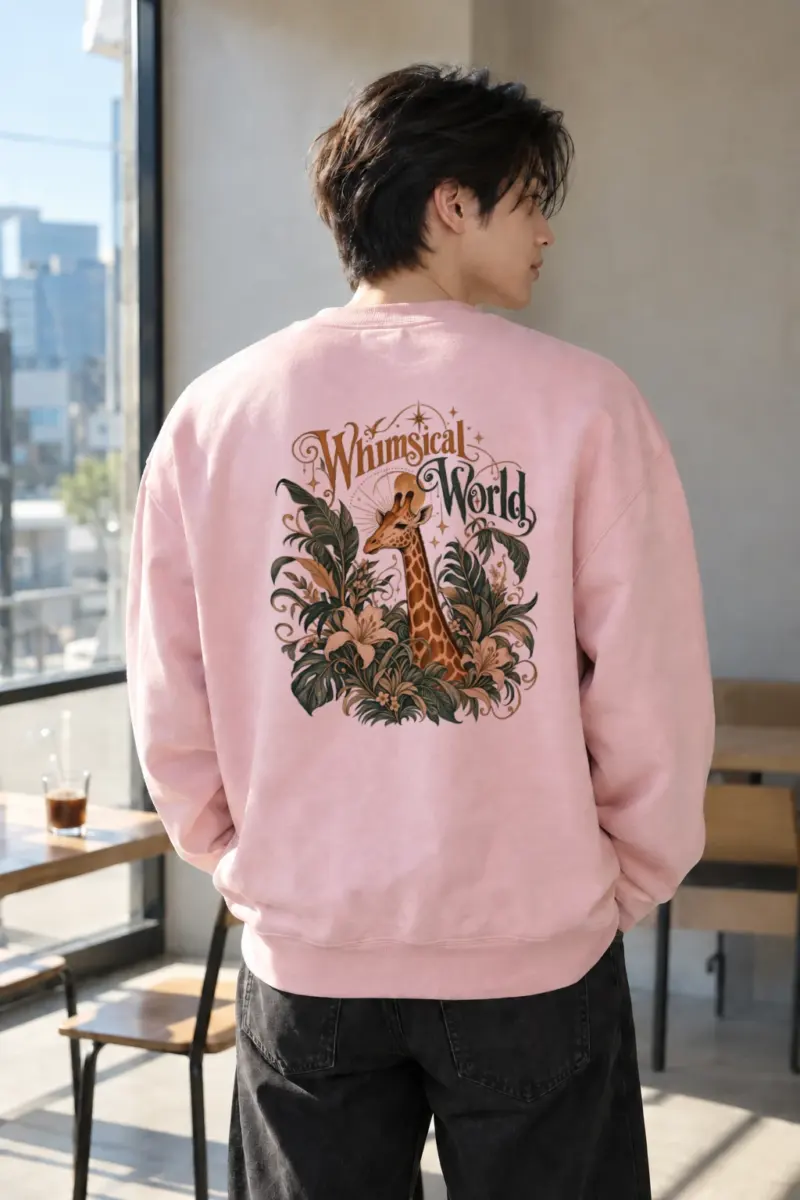 "Whimsical World Giraffe" Heavy Blend Unisex Crewneck Sweatshirt | Gildan 18000
