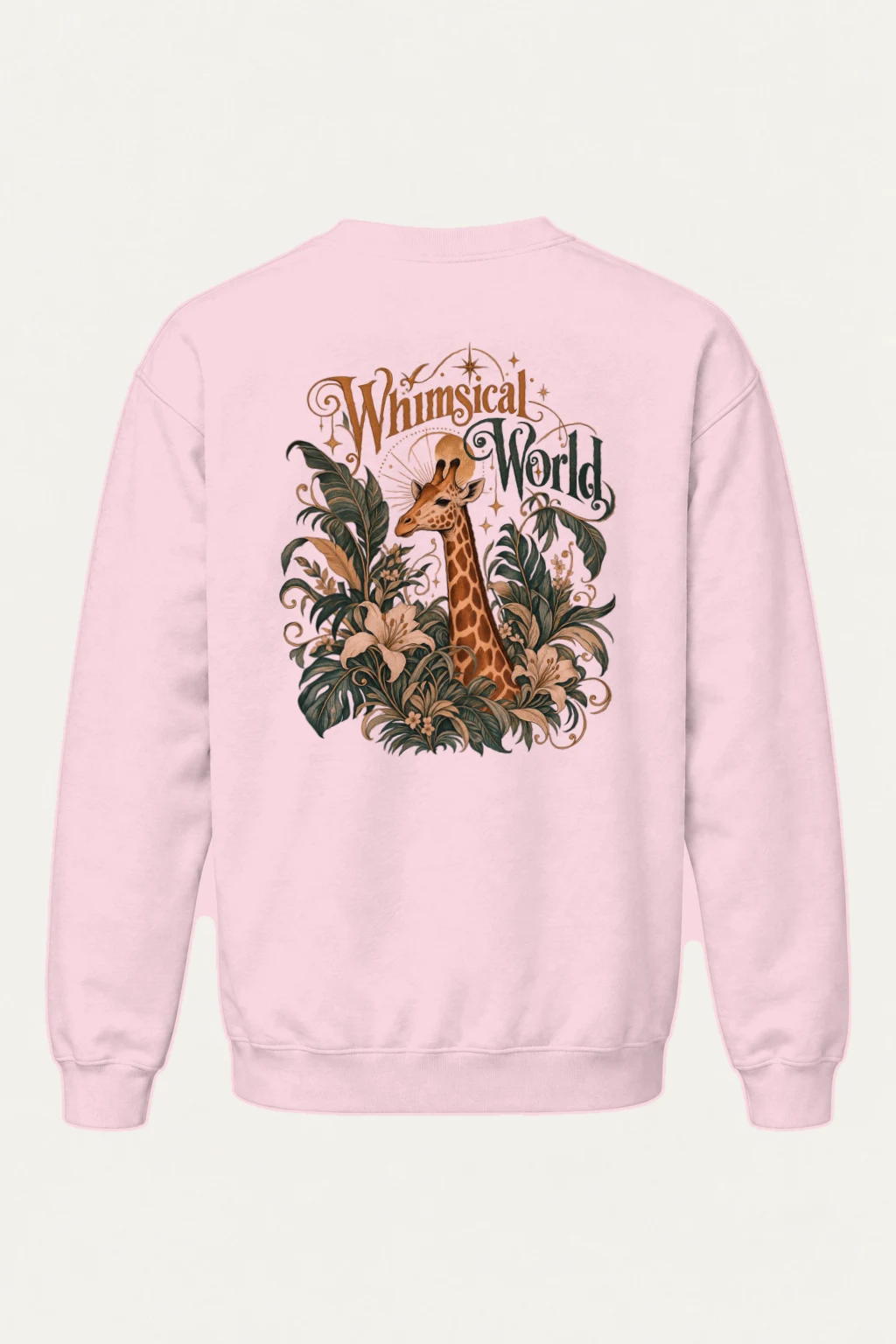 "Whimsical World Giraffe" Heavy Blend Unisex Crewneck Sweatshirt | Gildan 18000