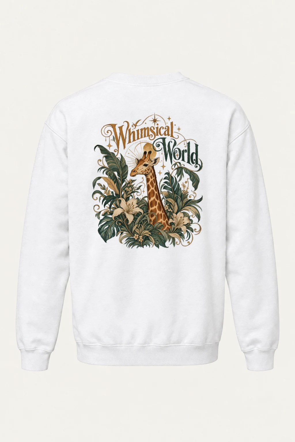 "Whimsical World Giraffe" Heavy Blend Unisex Crewneck Sweatshirt | Gildan 18000