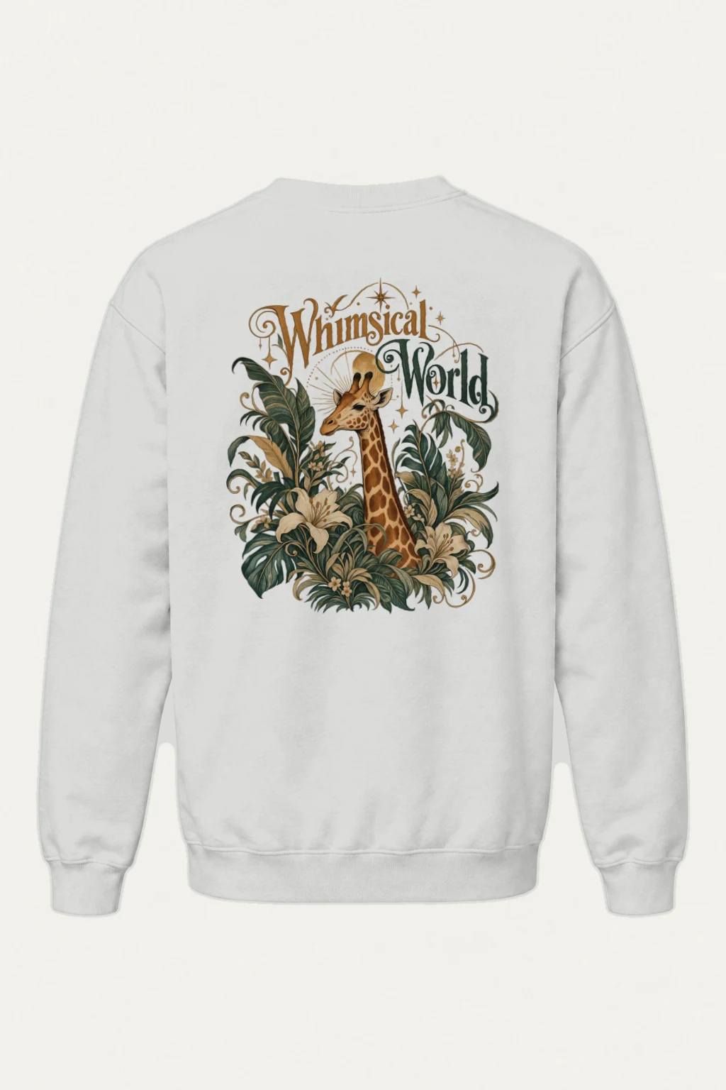 "Whimsical World Giraffe" Heavy Blend Unisex Crewneck Sweatshirt | Gildan 18000