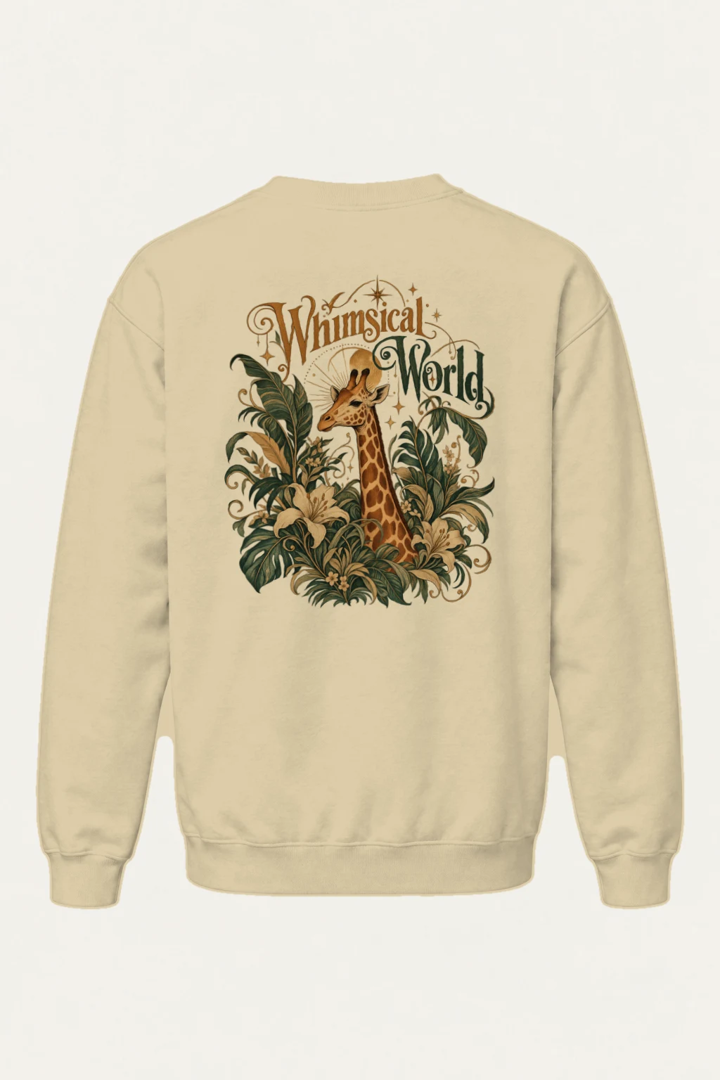 "Whimsical World Giraffe" Heavy Blend Unisex Crewneck Sweatshirt | Gildan 18000