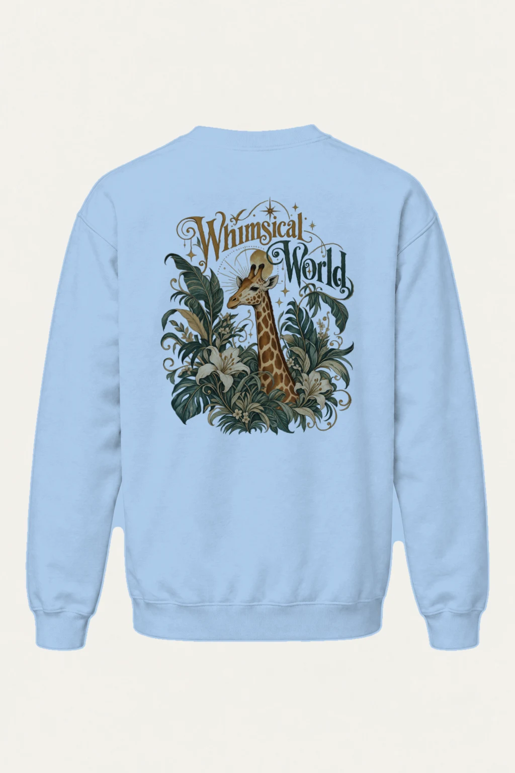 "Whimsical World Giraffe" Heavy Blend Unisex Crewneck Sweatshirt | Gildan 18000