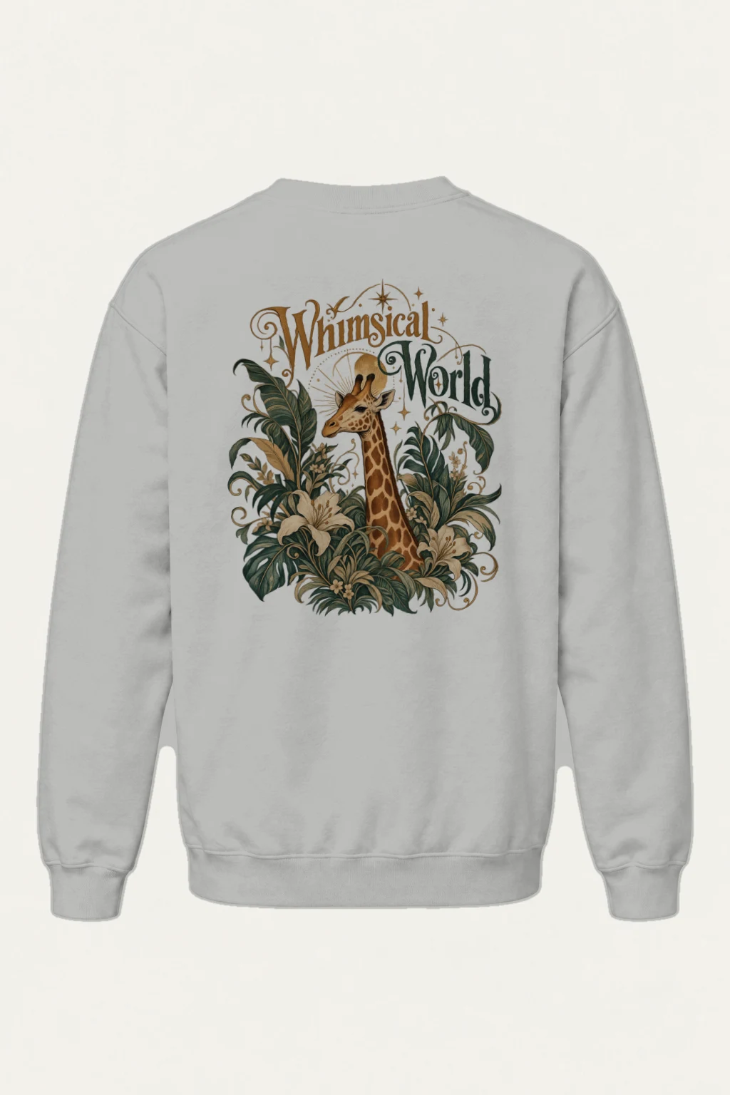 "Whimsical World Giraffe" Heavy Blend Unisex Crewneck Sweatshirt | Gildan 18000