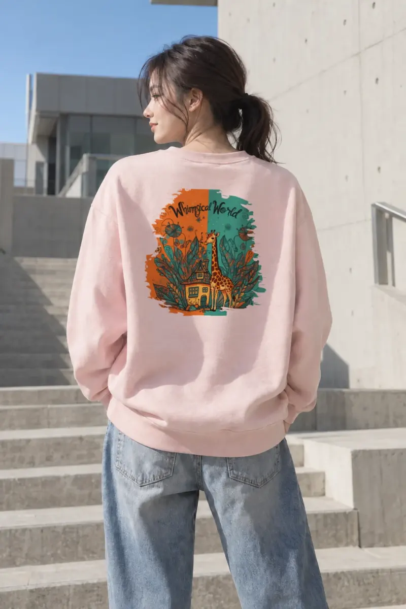 “Whimsical World” Heavy Blend Unisex Crewneck Sweatshirt | Gildan 18000