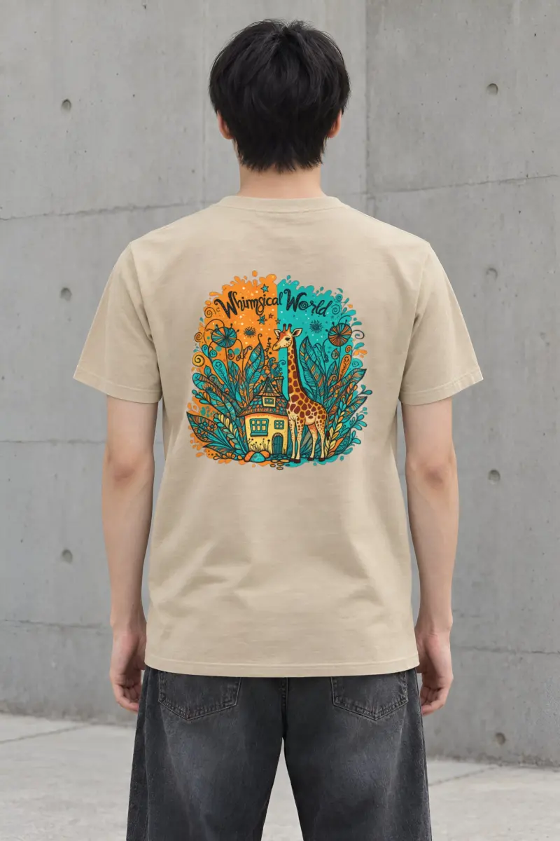 "Whimsical World" Heavyweight Unisex Crewneck T-shirt