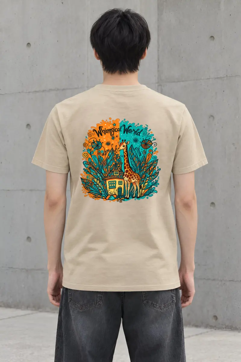"Whimsical World" Heavyweight Unisex Crewneck T-shirt
