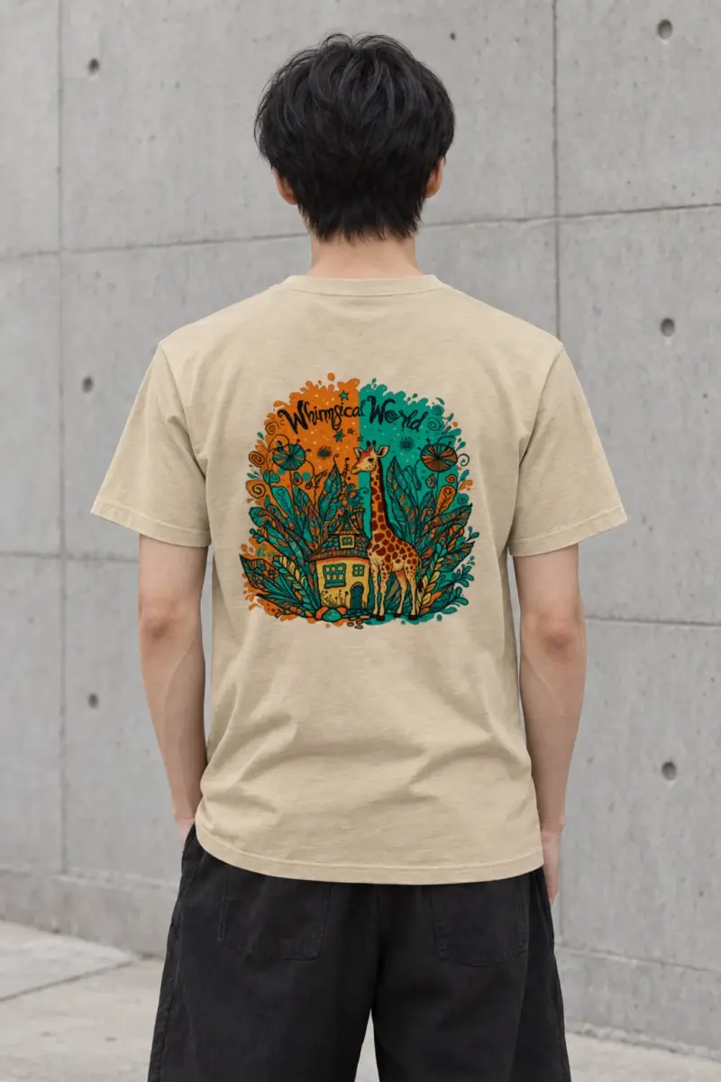 "Whimsical World" Heavyweight Unisex Crewneck T-shirt | Gildan 5000