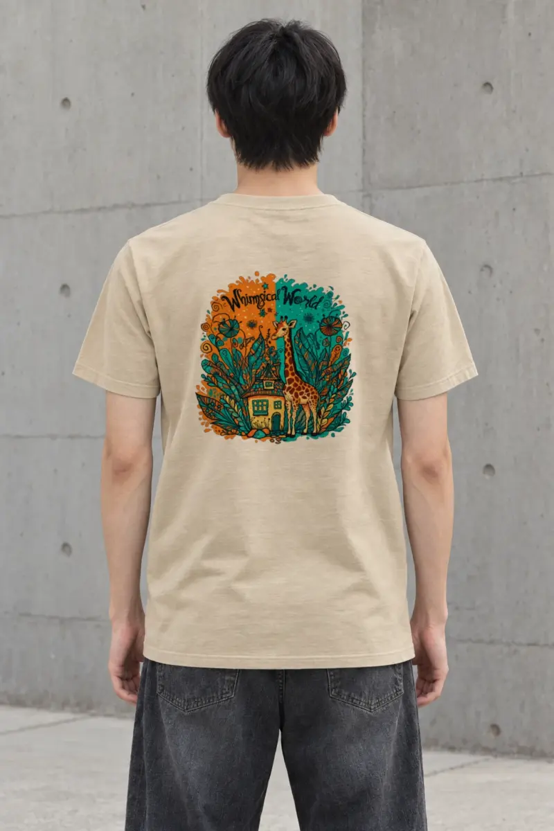 "Whimsical World" Heavyweight Unisex Crewneck T-shirt