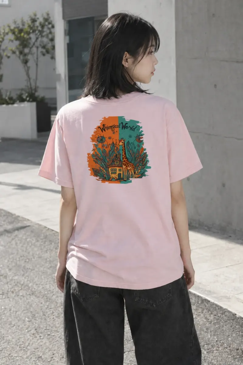 “Whimsical World” Heavyweight Unisex Crewneck T-shirt | Gildan 5000