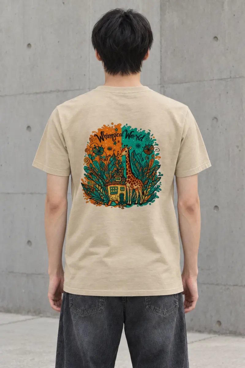 "Whimsical World" Heavyweight Unisex Crewneck T-shirt