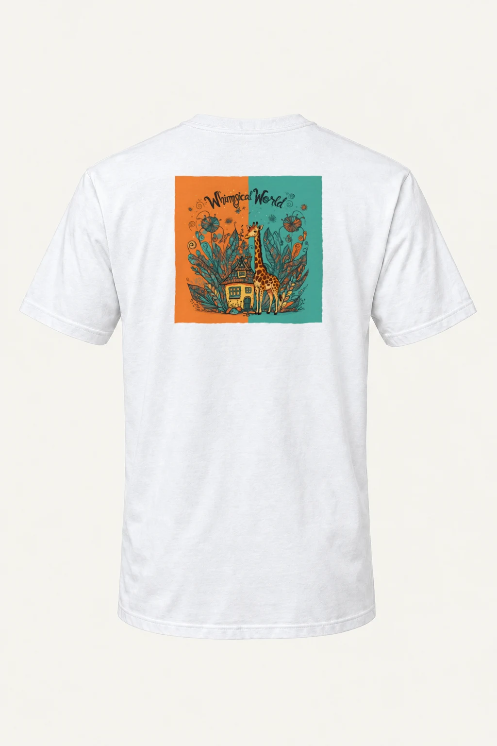 "Whimsical World" Heavyweight Unisex Crewneck T-shirt | Gildan 5000