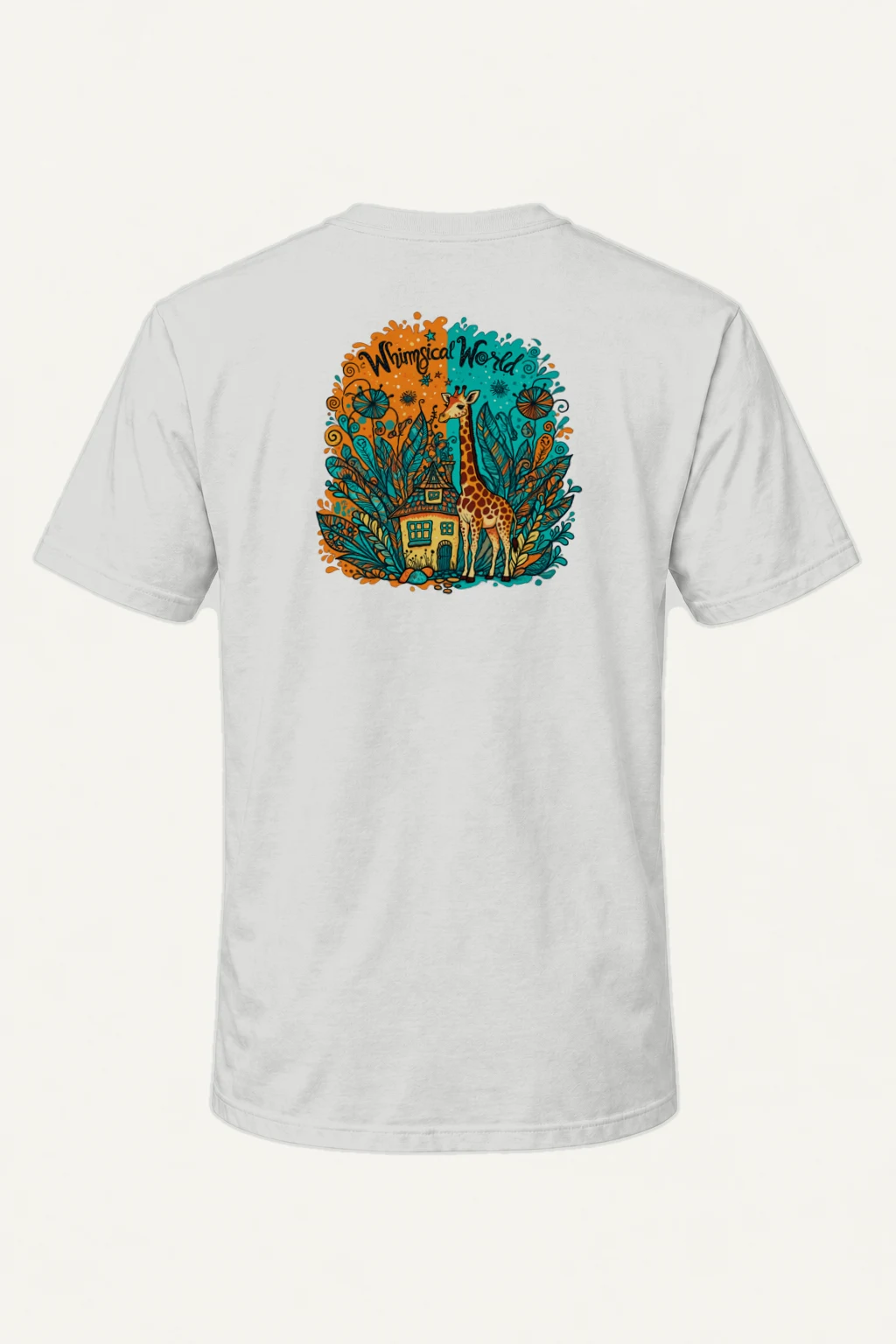 "Whimsical World" Heavyweight Unisex Crewneck T-shirt | Gildan 5000