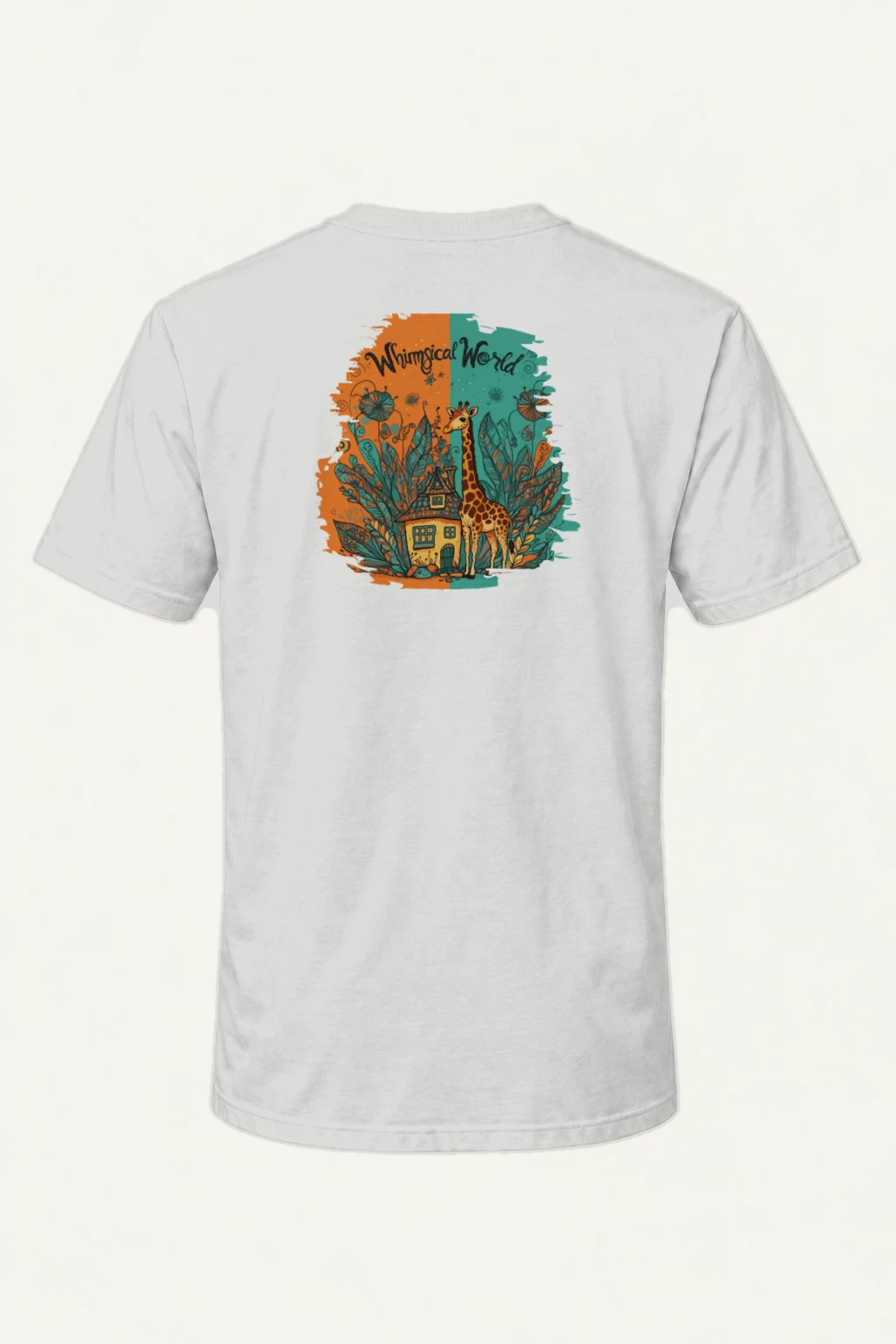 "Whimsical World" Heavyweight Unisex Crewneck T-shirt | Gildan 5000