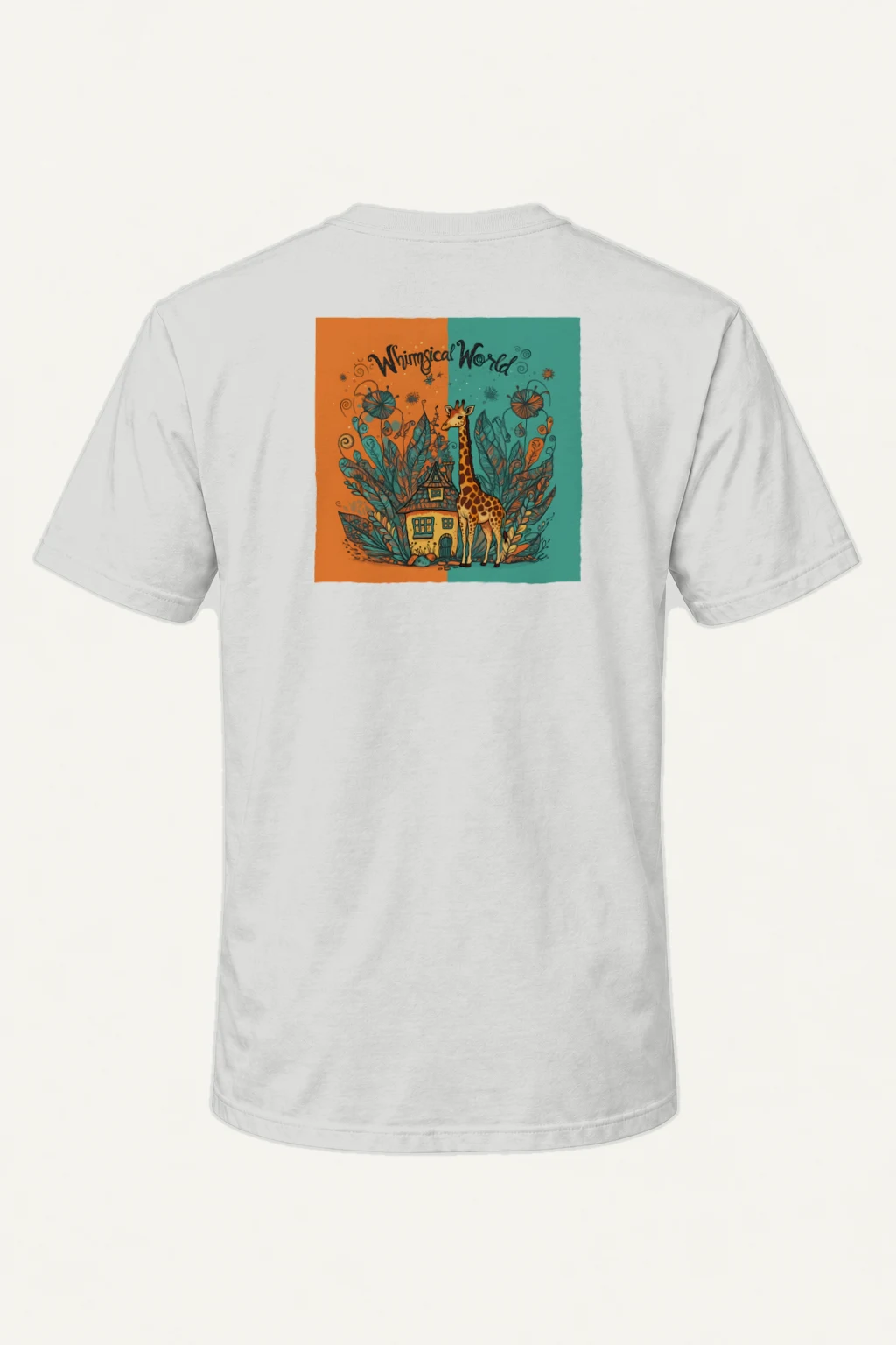 "Whimsical World" Heavyweight Unisex Crewneck T-shirt | Gildan 5000