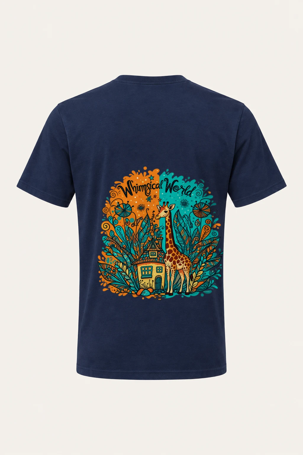 "Whimsical World" Heavyweight Unisex Crewneck T-shirt | Gildan 5000