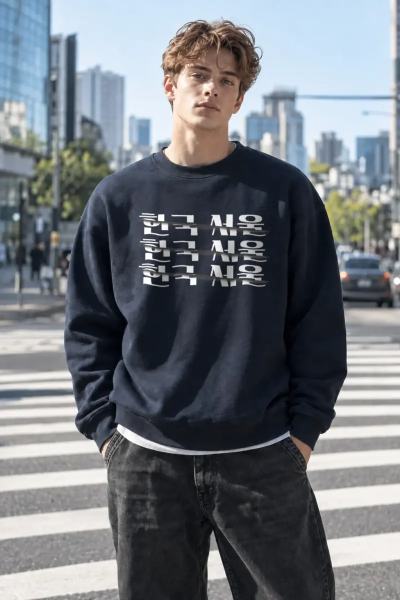 “White Strip Study” Heavy Blend Unisex Crewneck Sweatshirt | Gildan 18000