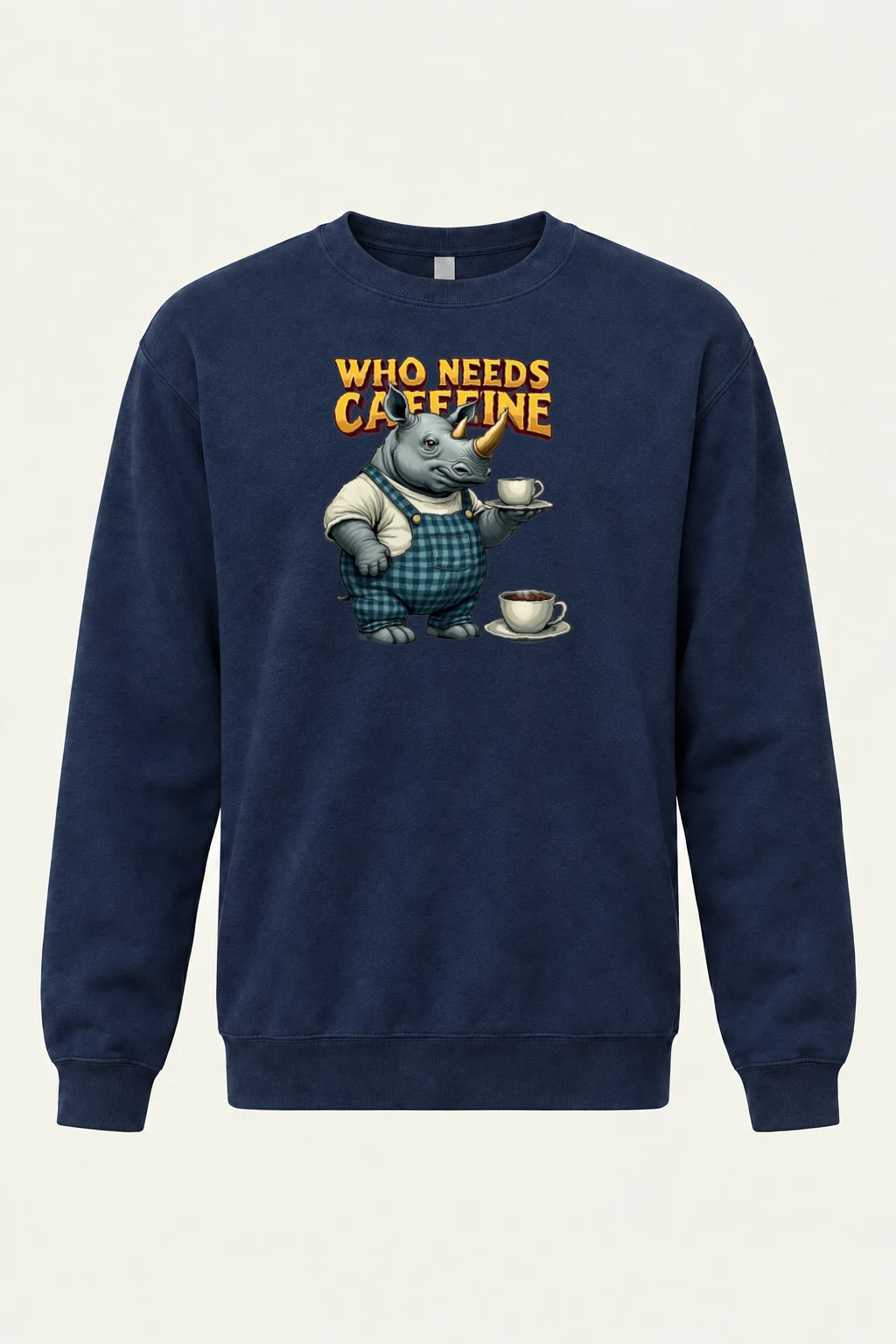 "Who Needs Caffeine" Heavy Blend Unisex Crewneck Sweatshirt | Gildan 18000