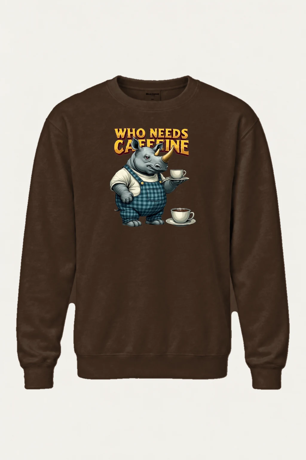 "Who Needs Caffeine" Heavy Blend Unisex Crewneck Sweatshirt | Gildan 18000